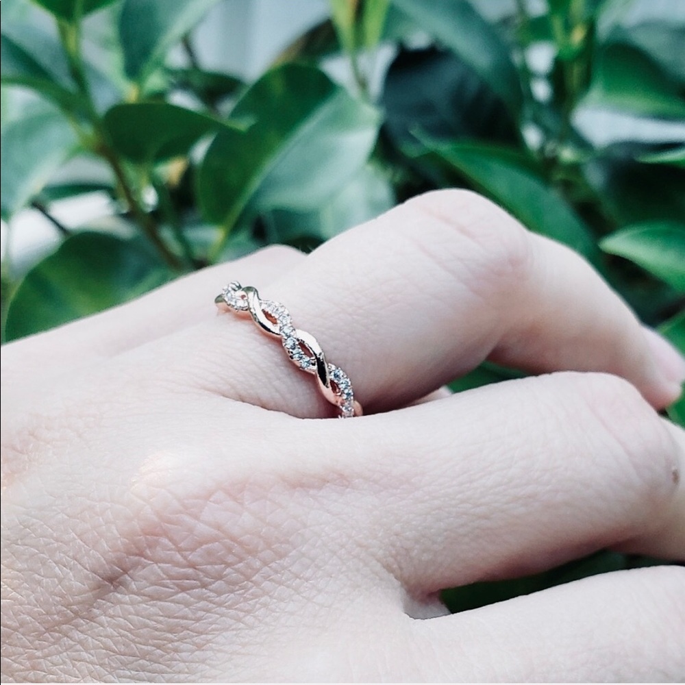 Rose Gold Filled Twisted Wave Ring - Picture 3 of 3